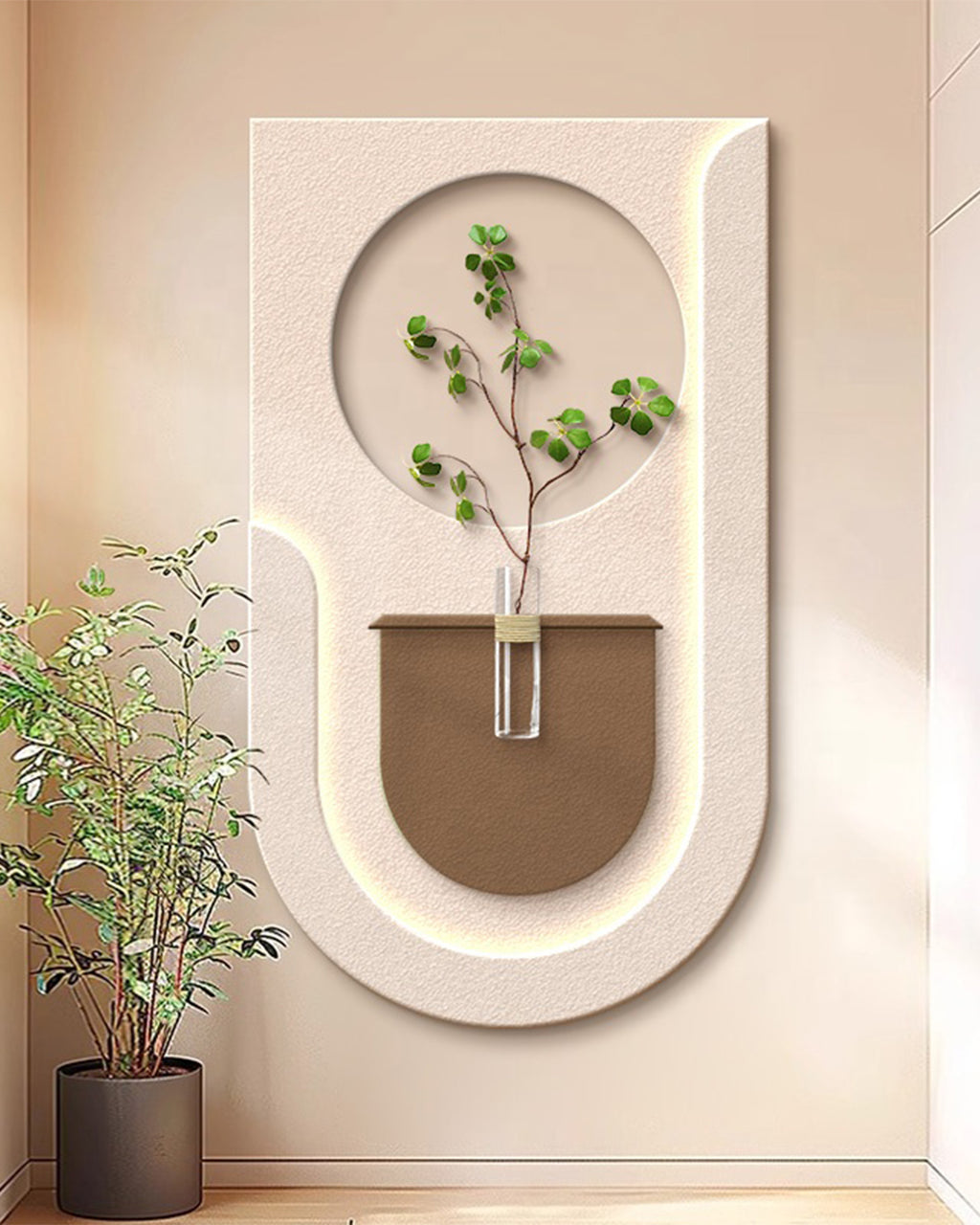 Pilli LED’li İskandinav Tarzı Dekoratif Duvar Tablosu 40x70 cm