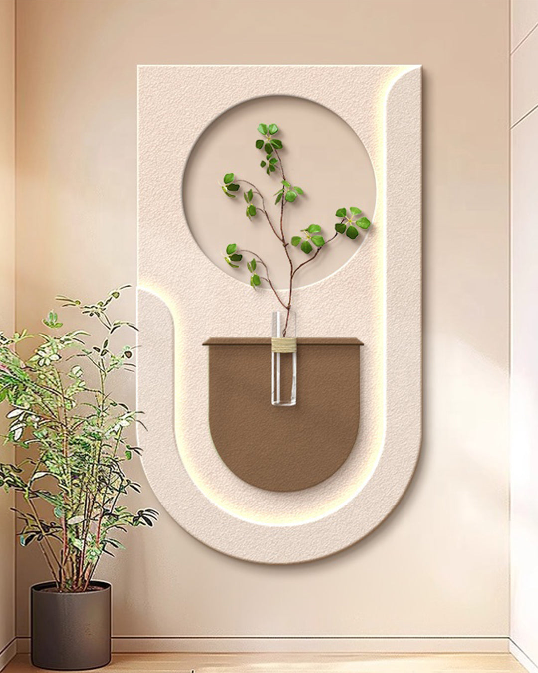 Pilli LED’li İskandinav Tarzı Dekoratif Duvar Tablosu 40x70 cm
