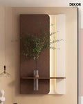 50×90 CM Oval Modern Ledli Duvar Tablosu | Dekoratif Panel | Gizli Aydınlatmalı | Pütürlü Doku