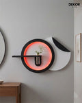 50×85 CM Oval Modern Ledli Duvar Tablosu | Dekoratif Panel | Gizli Aydınlatmalı | Pütürlü Doku