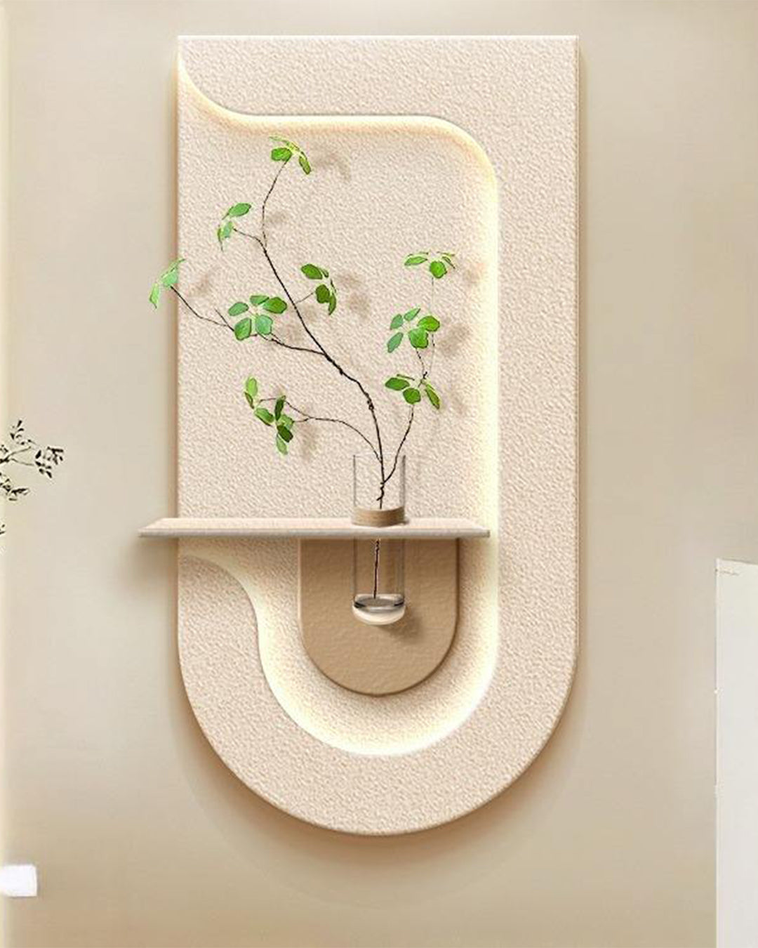 Pilli LED’li İskandinav Tarzı Dekoratif Duvar Tablosu 40x70 cm Pütürlü Doku