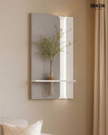 50×90 CM Oval Modern Ledli Duvar Tablosu | Dekoratif Panel | Gizli Aydınlatmalı | Pütürlü Doku
