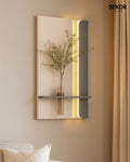 50×90 CM Oval Modern Ledli Duvar Tablosu | Dekoratif Panel | Gizli Aydınlatmalı | Pütürlü Doku