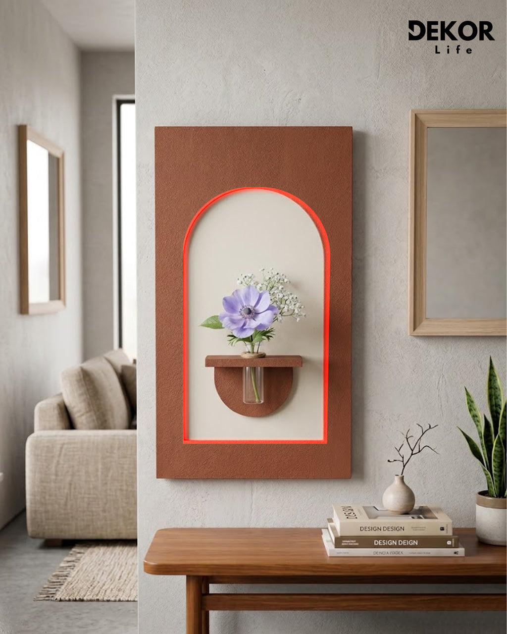 50×90 CM Oval Modern Ledli Duvar Tablosu | Dekoratif Panel | Gizli Aydınlatmalı | Pütürlü Doku
