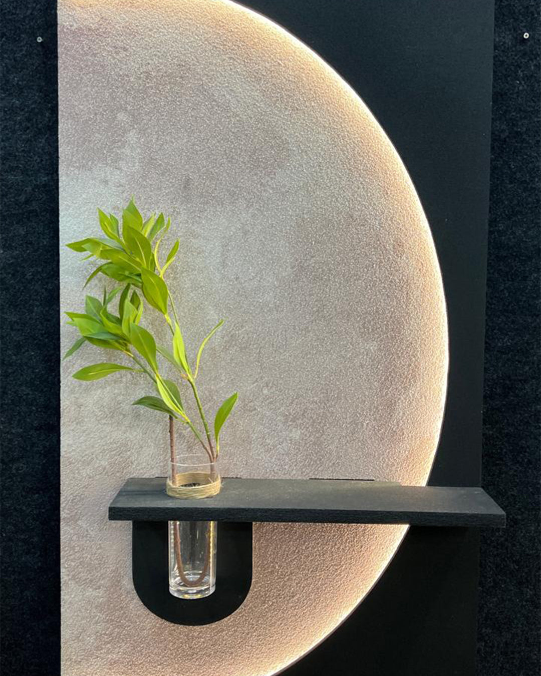 Pilli LED’li İskandinav Tarzı Dekoratif Duvar Tablosu 40x70 cm Pütürlü Doku