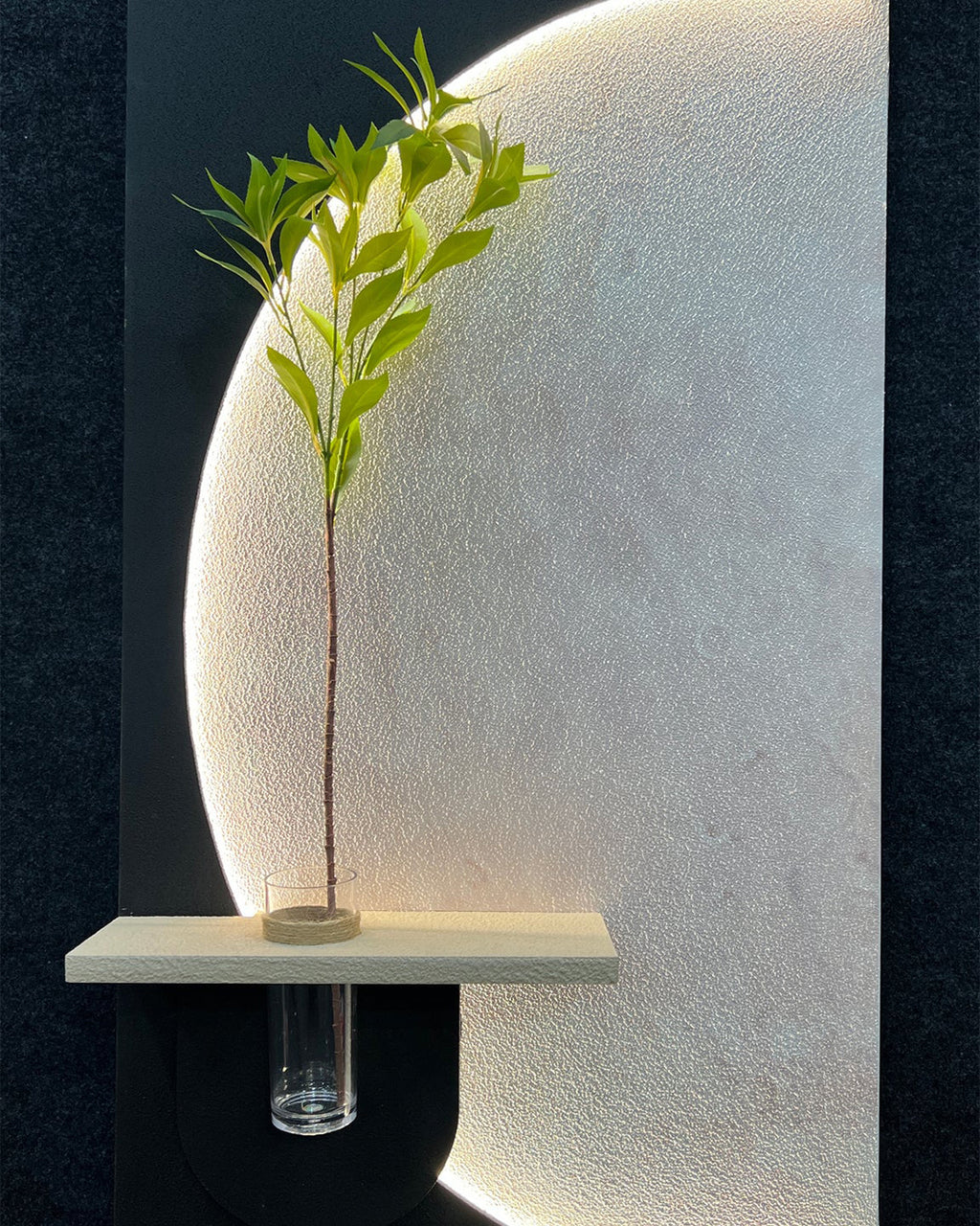 Pilli LED’li İskandinav Tarzı Dekoratif Duvar Tablosu 40x70 cm Pütürlü Doku