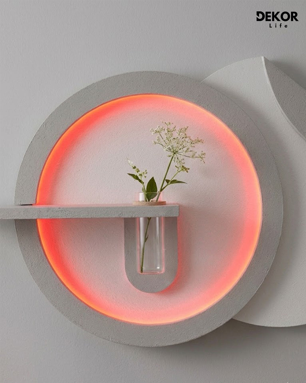 50×85 CM Oval Modern Ledli Duvar Tablosu | Dekoratif Panel | Gizli Aydınlatmalı | Pütürlü Doku