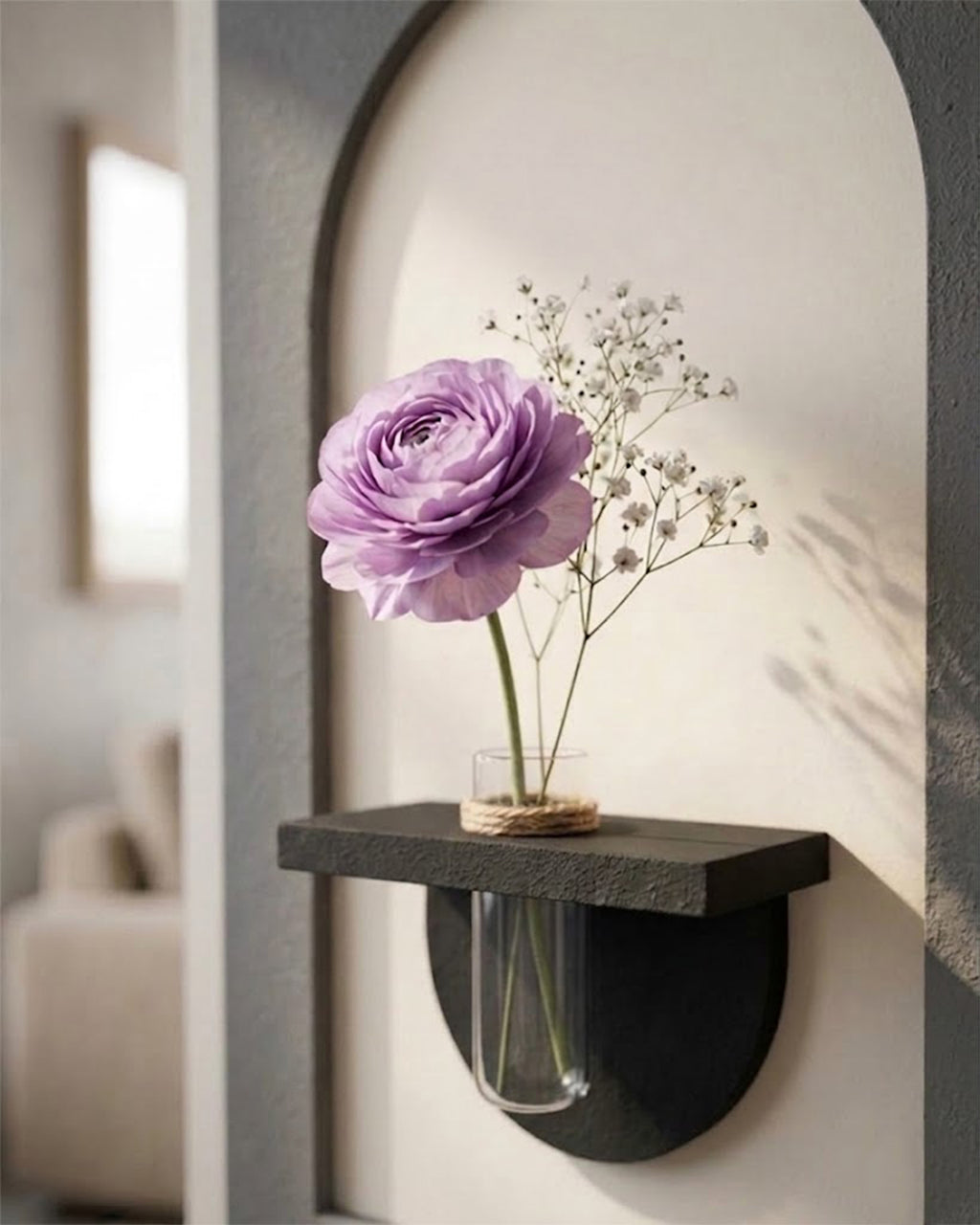 50×90 CM Oval Modern Ledli Duvar Tablosu | Dekoratif Panel | Gizli Aydınlatmalı | Pütürlü Doku