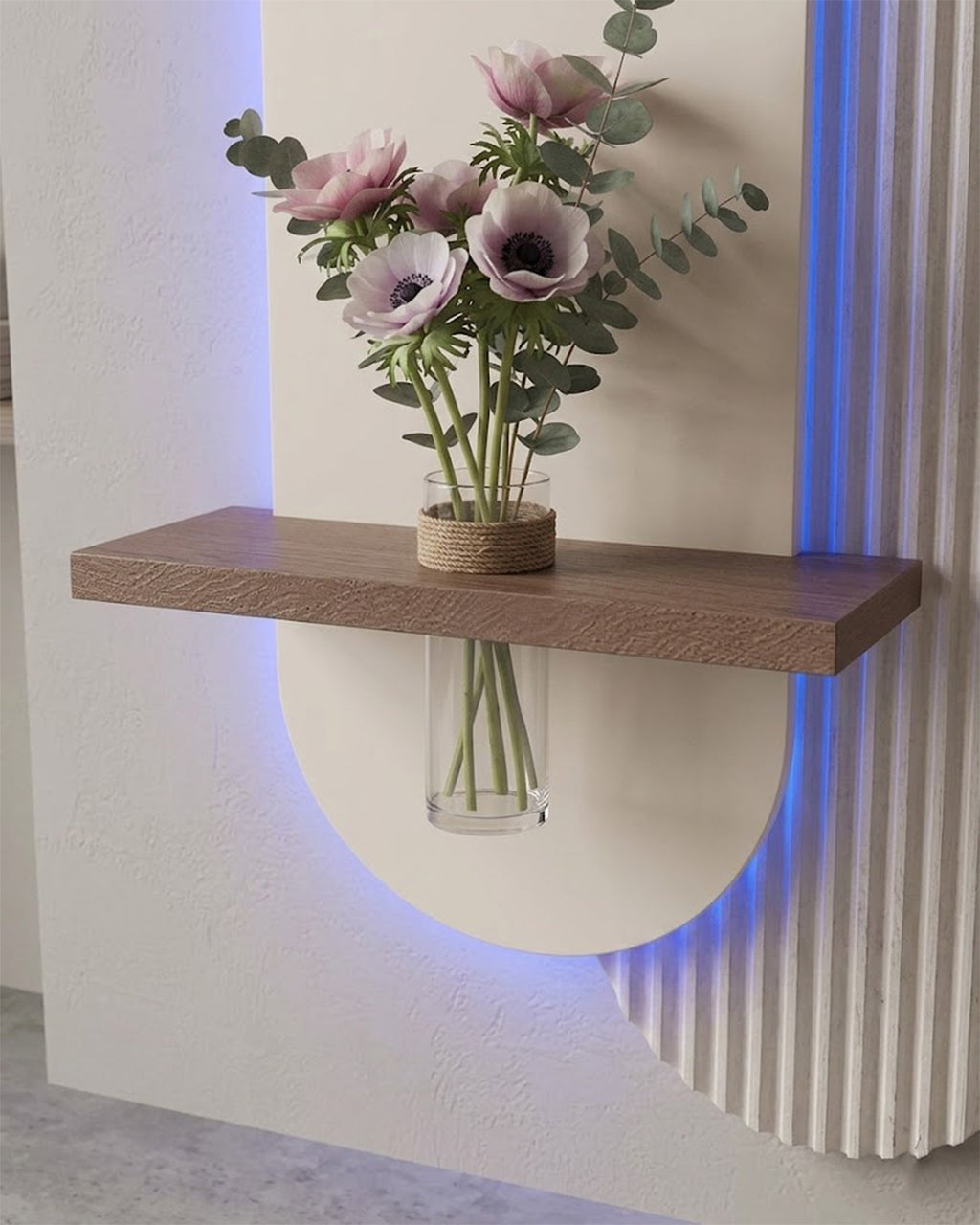 40×90 CM Oval Modern Ledli Duvar Tablosu | Dekoratif Panel | Gizli Aydınlatmalı | Pütürlü Doku