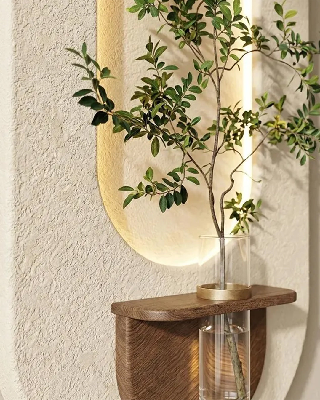 Pilli LED’li İskandinav Tarzı Dekoratif Duvar Tablosu 40x70 cm Pütürlü Doku