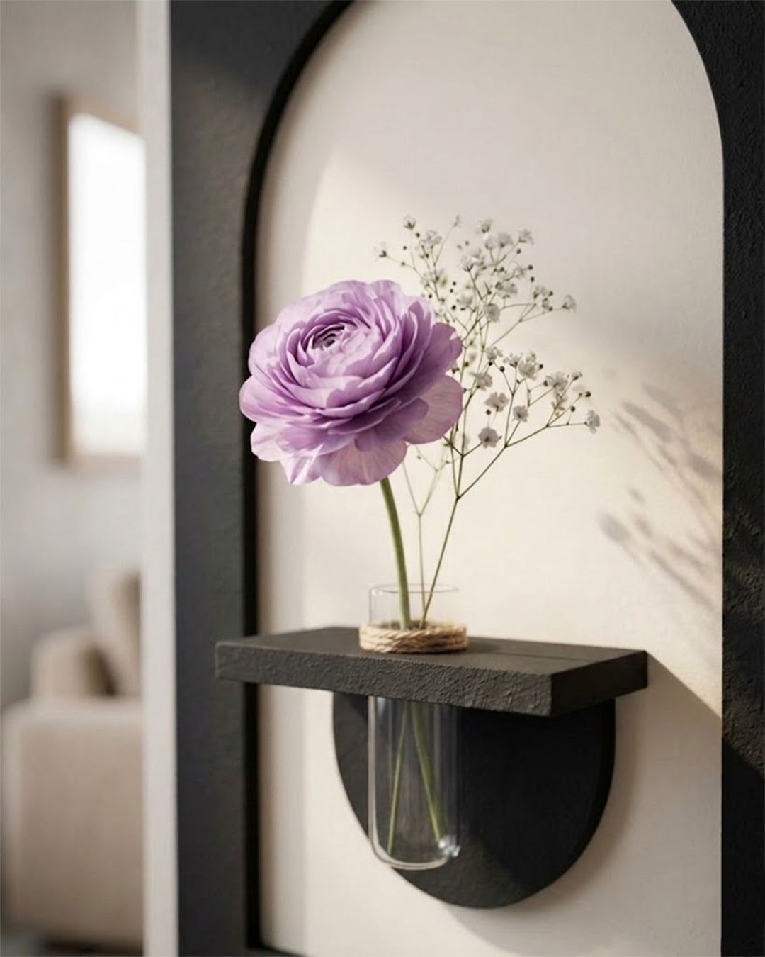 50×90 CM Oval Modern Ledli Duvar Tablosu | Dekoratif Panel | Gizli Aydınlatmalı | Pütürlü Doku