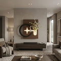 70×80 CM Oval Modern Ledli Duvar Tablosu | Dekoratif Panel | Gizli Aydınlatmalı | Pütürlü Doku