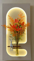 Pilli LED’li İskandinav Tarzı Dekoratif Duvar Tablosu 40x70 cm Pütürlü Doku