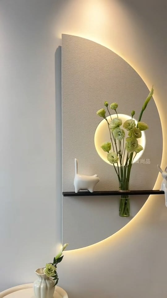 Pilli LED’li İskandinav Tarzı Dekoratif Duvar Tablosu 40x70 cm Pütürlü Doku