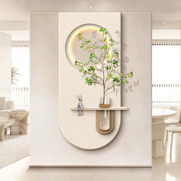 Pilli LED’li İskandinav Tarzı Dekoratif Duvar Tablosu 40x70 cm Pütürlü Doku