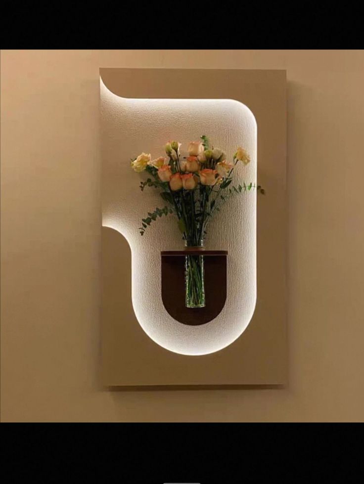Pilli LED’li İskandinav Tarzı Dekoratif Duvar Tablosu 40x70 cm Pütürlü Doku