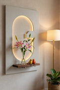 Pilli LED’li İskandinav Tarzı Dekoratif Duvar Tablosu 40x70 cm Pütürlü Doku