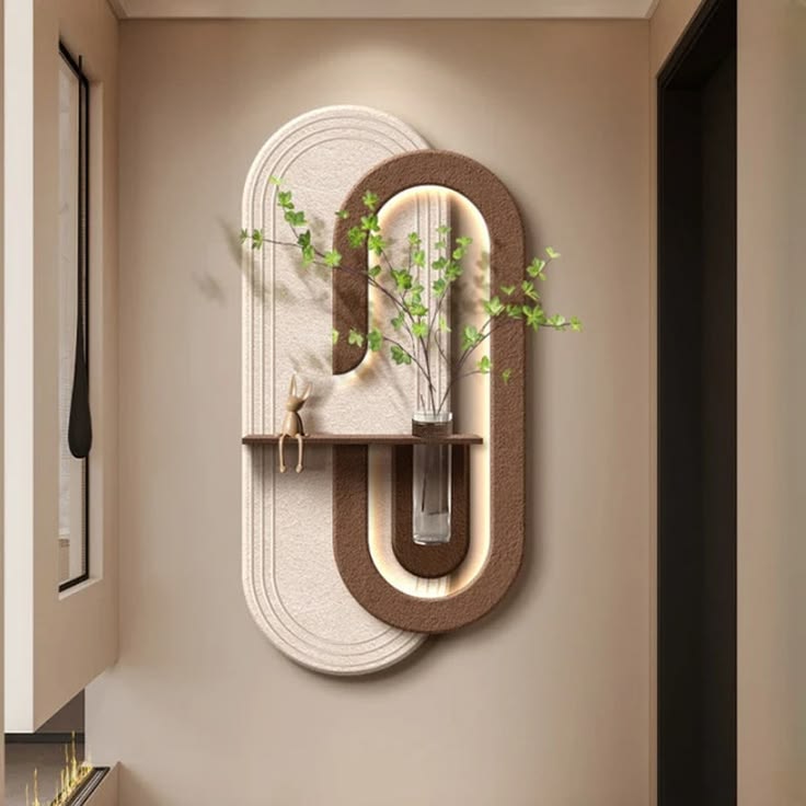 Pilli LED’li İskandinav Tarzı Dekoratif Duvar Tablosu 40x70 cm Pütürlü Doku