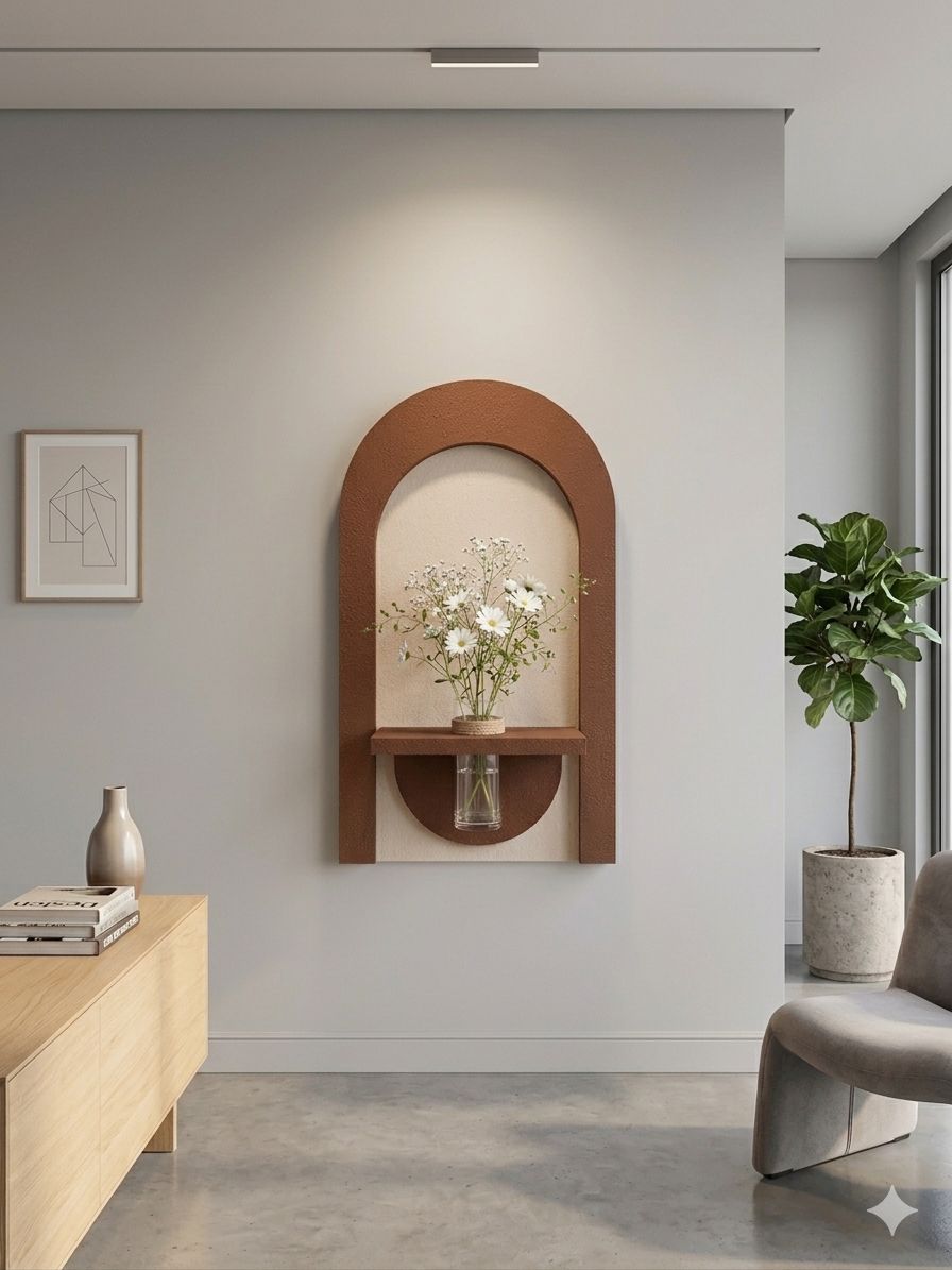Pilli LED’li İskandinav Tarzı Dekoratif Duvar Tablosu 40x70 cm Pütürlü Doku